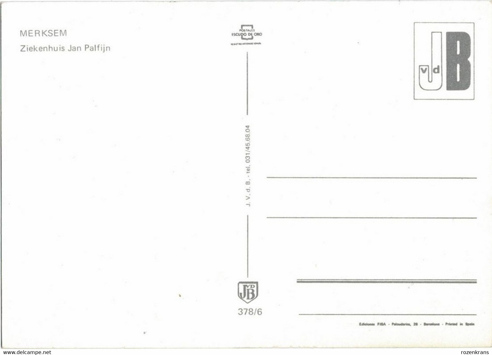 Lot Lotje van 6 Postkaarten Groot Formaat JvdB Grote kaart Groeten uit merksem Antwerpen (In zeer goede staat) CPA