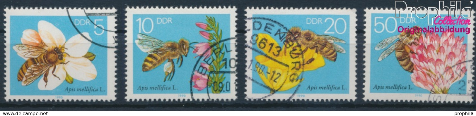 DDR 3295-3298 (kompl.Ausgabe) Gestempelt 1990 Bienen (10405748 - Oblitérés
