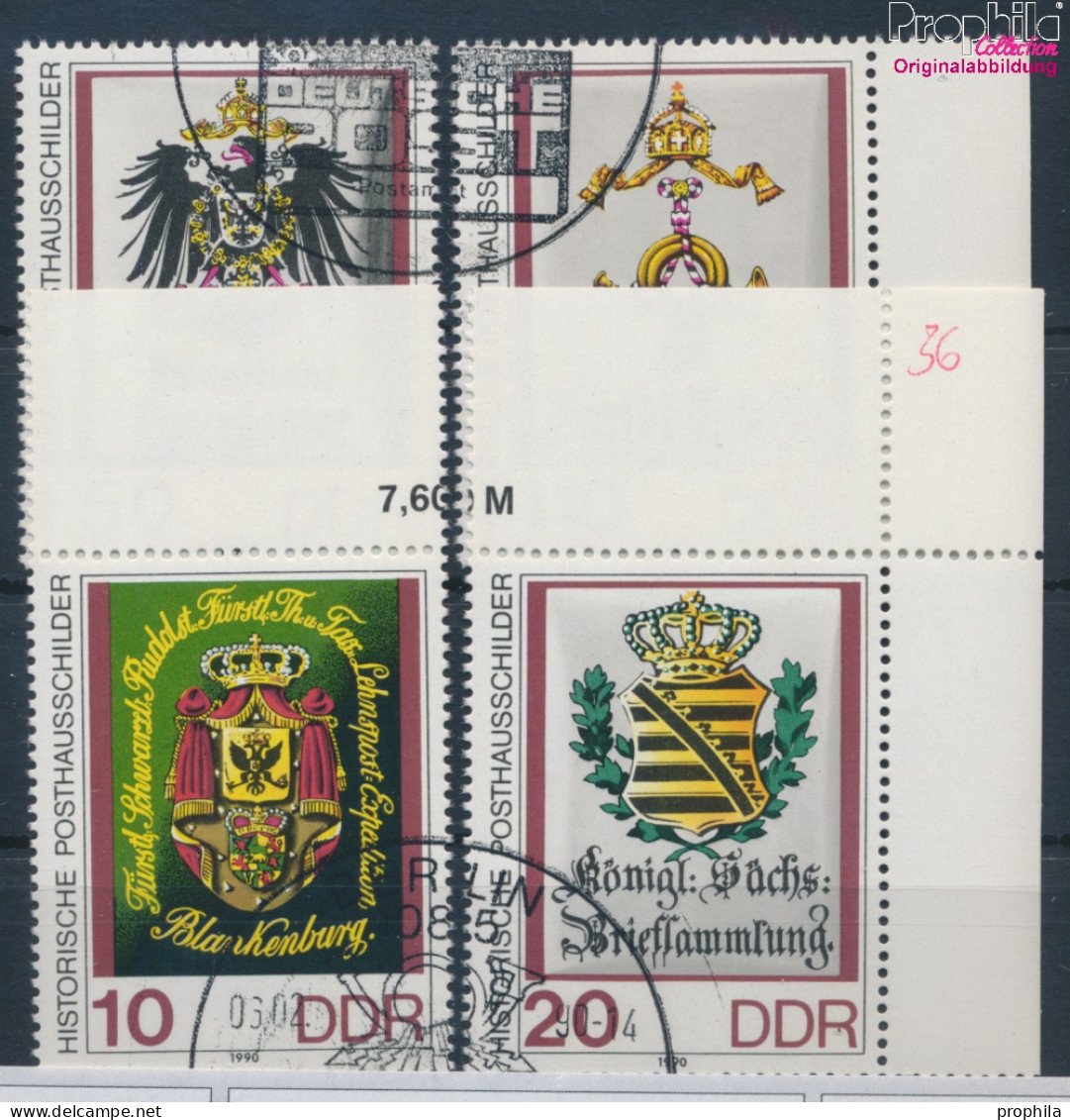 DDR 3306-3309 (kompl.Ausgabe) Gestempelt 1990 Posthausschilder (10405743 - Oblitérés