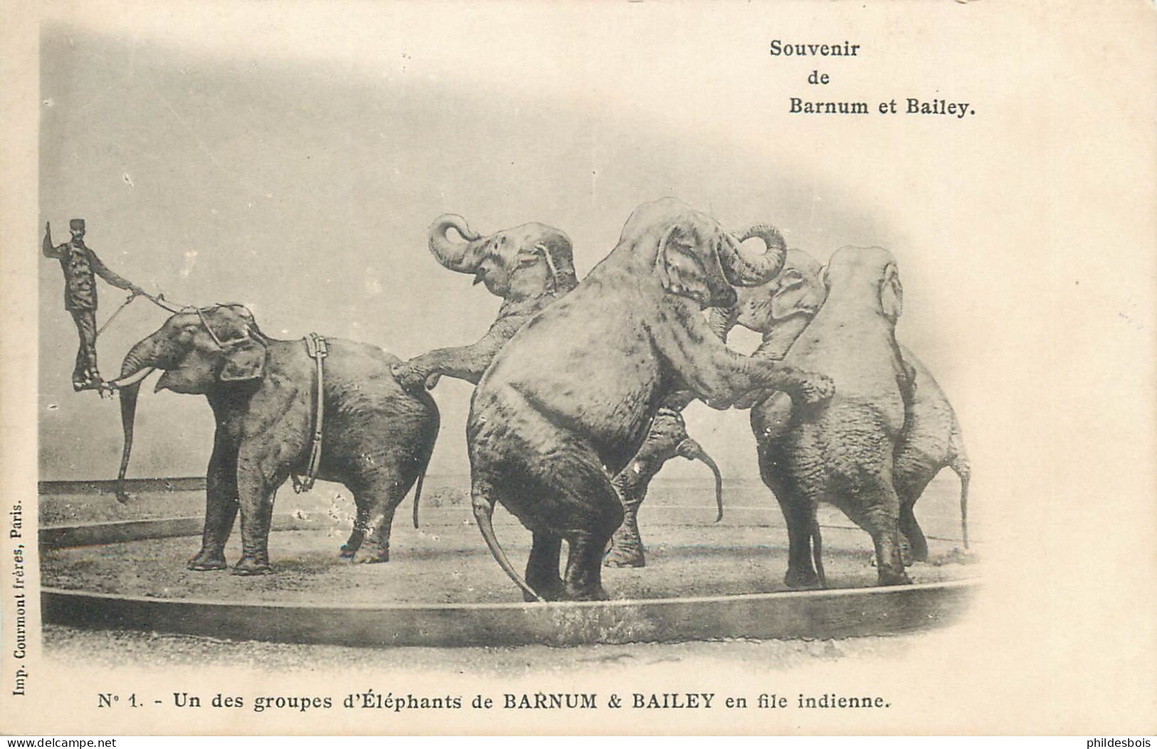 CIRQUE  ( Serie Complete 10 Cartes )  Tres Bon état  SOUVENIR DE BARNUM Et BAILEY - Cirque