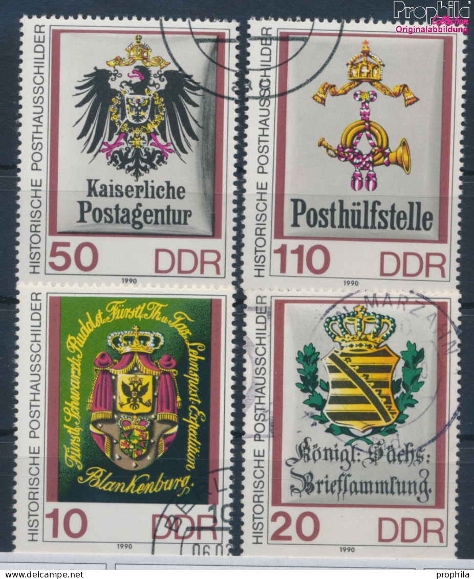 DDR 3306-3309 (kompl.Ausgabe) Gestempelt 1990 Posthausschilder (10405744 - Gebraucht