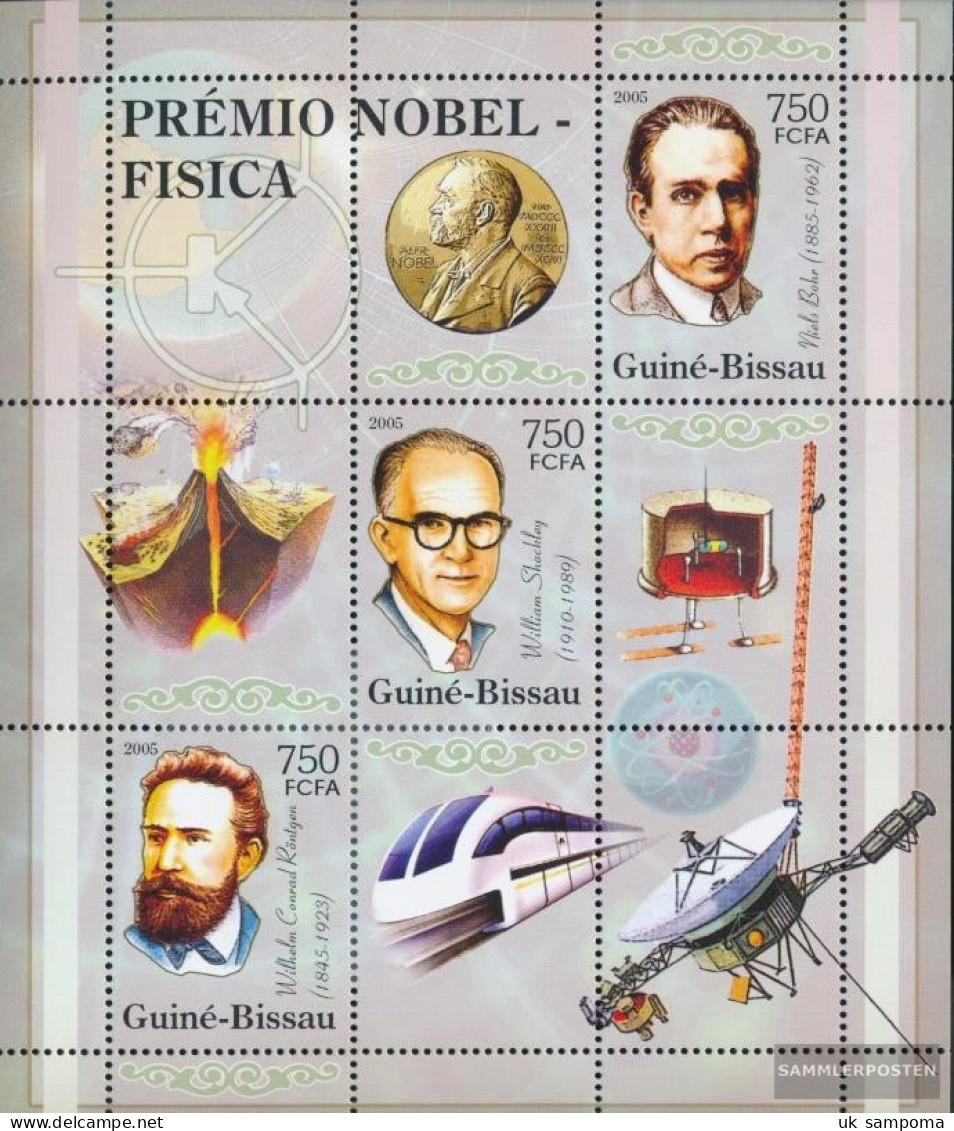 Guinea-Bissau 3174-3176 Sheetlet (complete. Issue) Unmounted Mint / Never Hinged 2005 Nobel Laureates - Physics - Guinea-Bissau