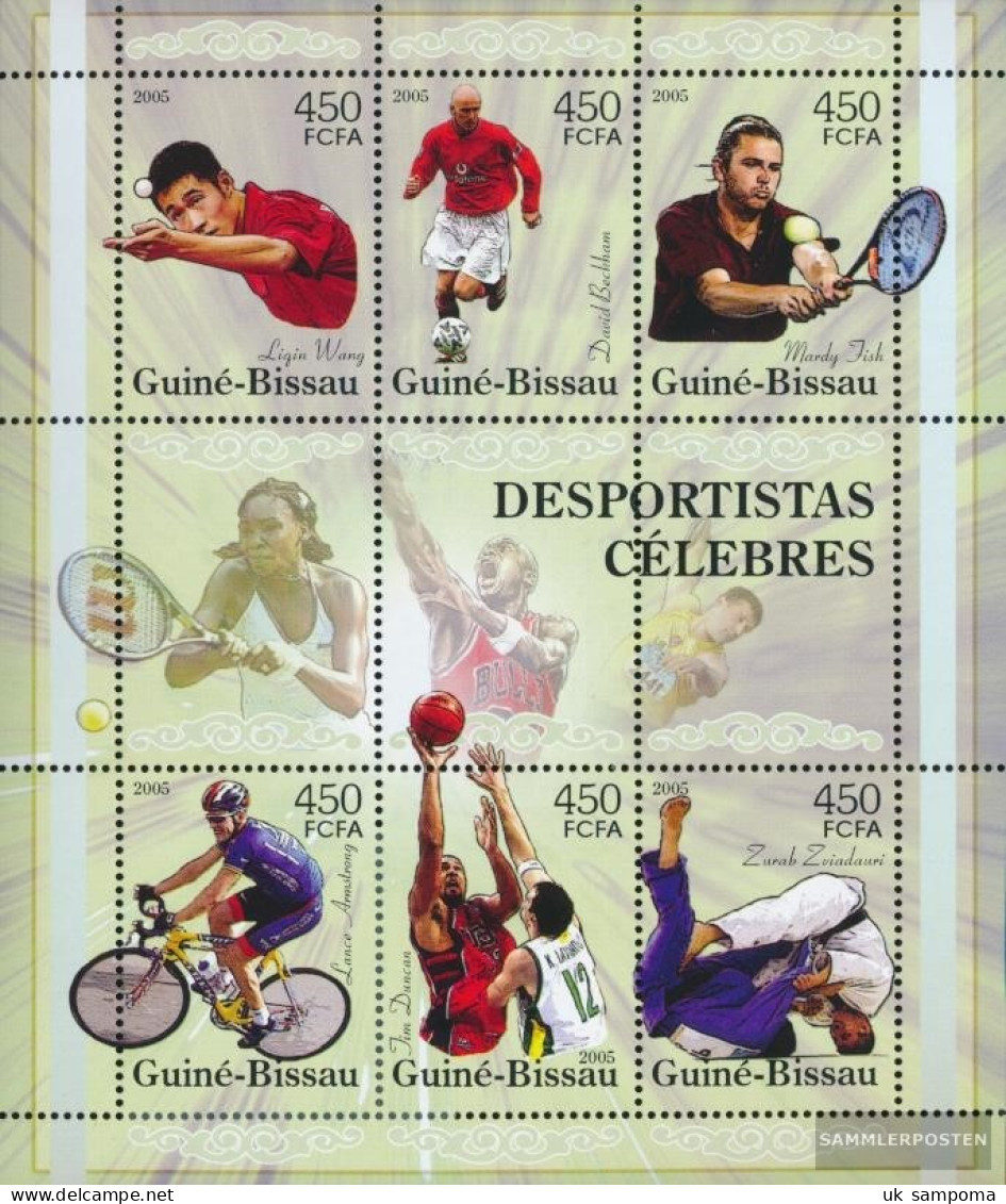 Guinea-Bissau 3140-3145 Sheetlet (complete. Issue) Unmounted Mint / Never Hinged 2005 Famous Athletes - Guinée-Bissau