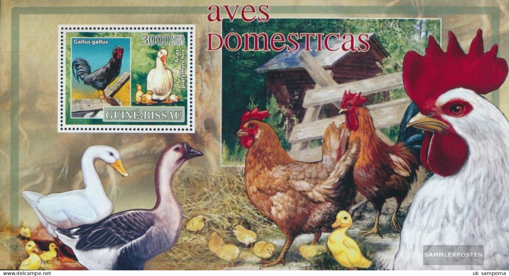 Guinea-Bissau Miniature Sheet 595 (complete. Issue) Unmounted Mint / Never Hinged 2007 Birds - Hausvögel - Pfadfinderlo - Guinée-Bissau