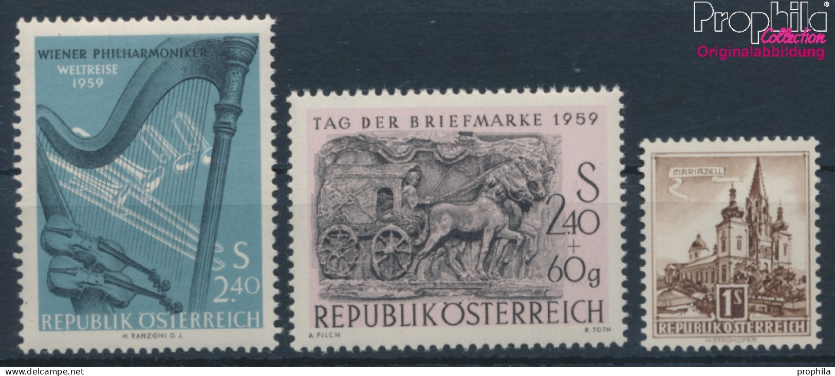 Österreich 1071,1072,1073 (kompl.Ausg.) Postfrisch 1959/60 Wiener Philharmoniker U.a. (10405444 - Ongebruikt