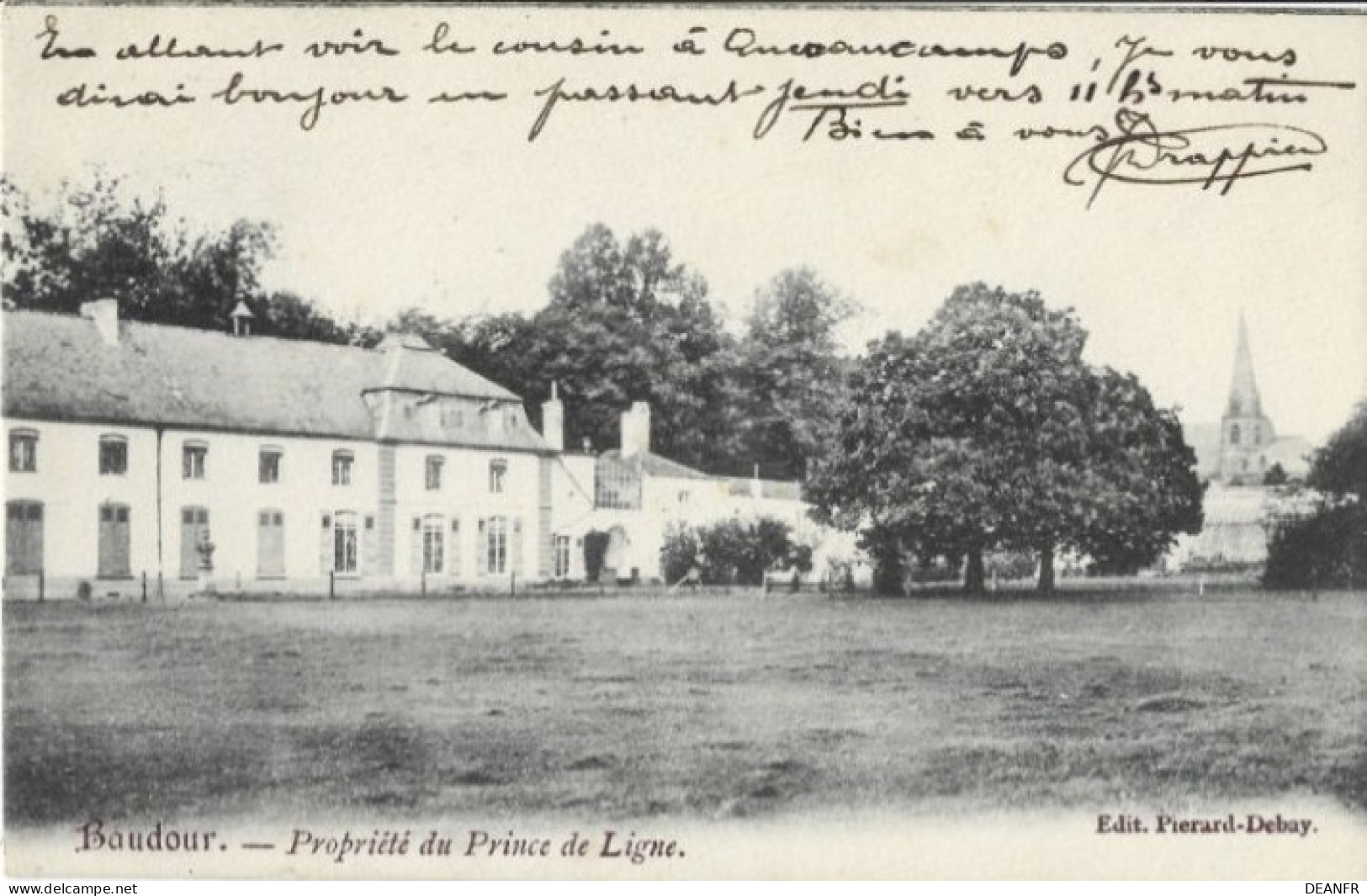 BAUDOUR .- Propriété Du Prince De Ligne. Carte Peu Courante. - Saint-Ghislain