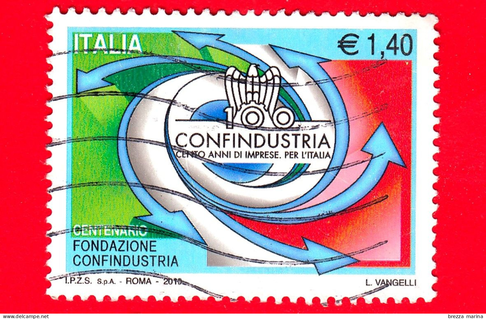 ITALIA - Usato - 2010 - 100º Anniversario Della Fondazione Di Confindustria - 1.40 - 2001-10: Used