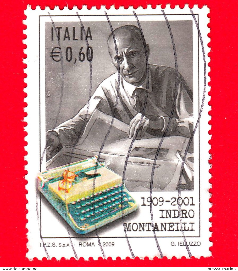 ITALIA - Usato - 2009 - Centenario Della Nascita Di Indro Montanelli - Ritratto - 0.60 - 2001-10: Used