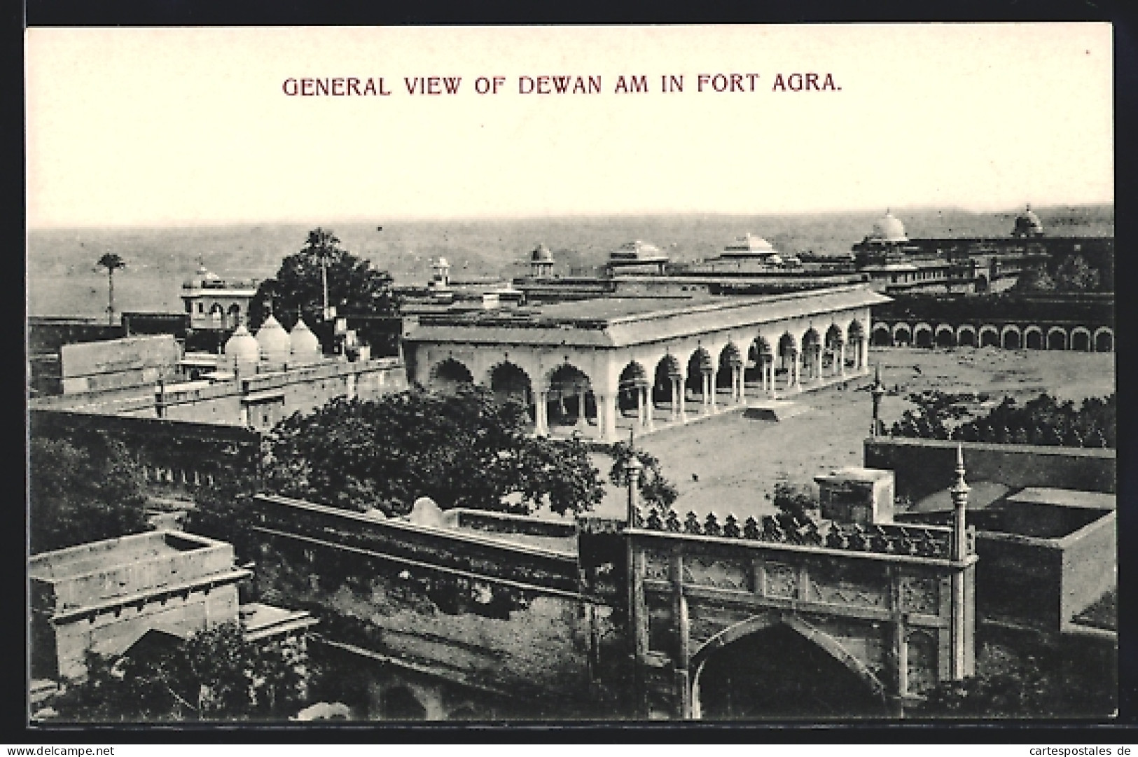 AK Agra, General View Of Dewan Am In Fort Agra  - India