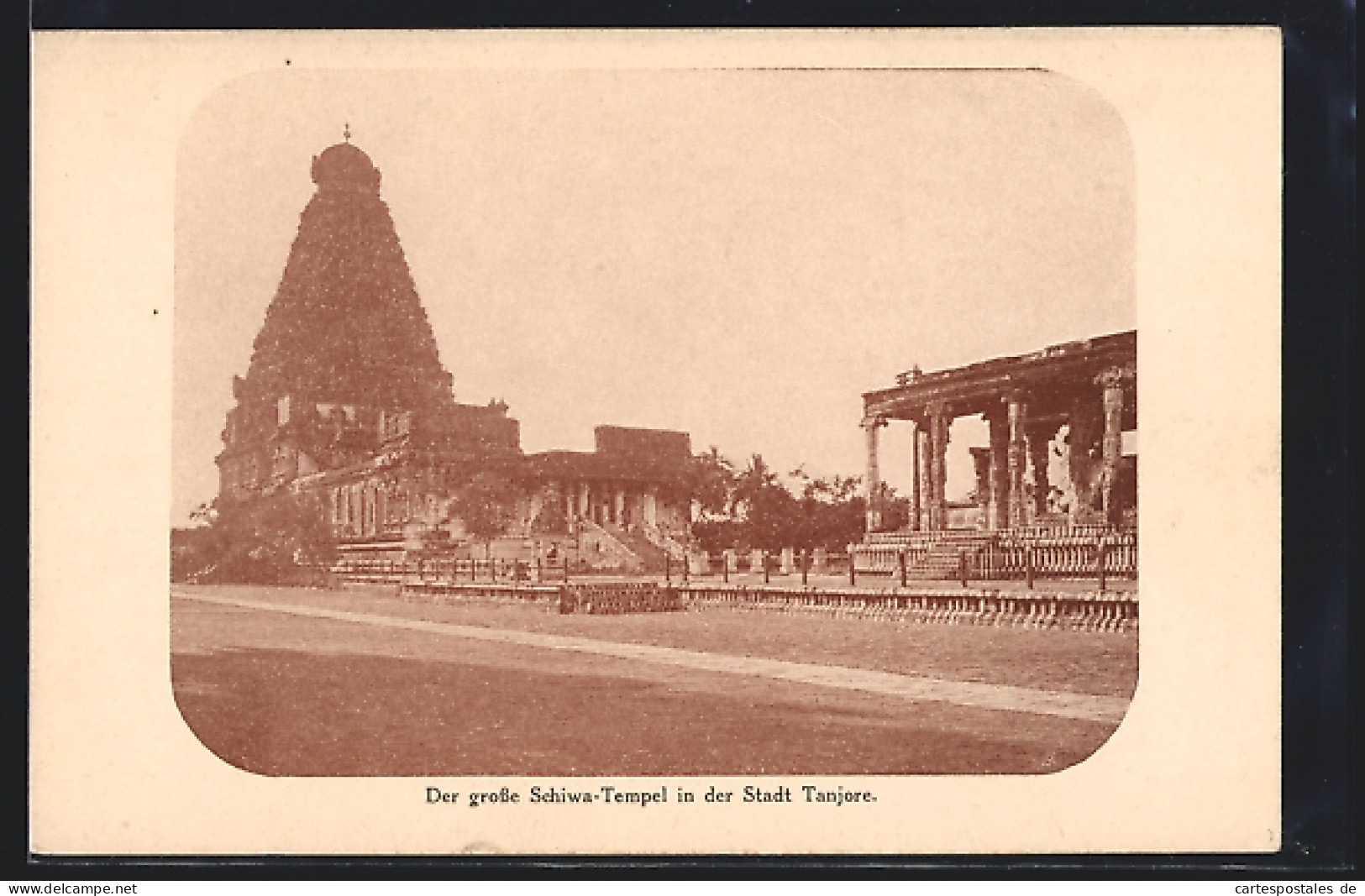 AK Tanjore, Grosser Schiwa-Tempel  - Inde