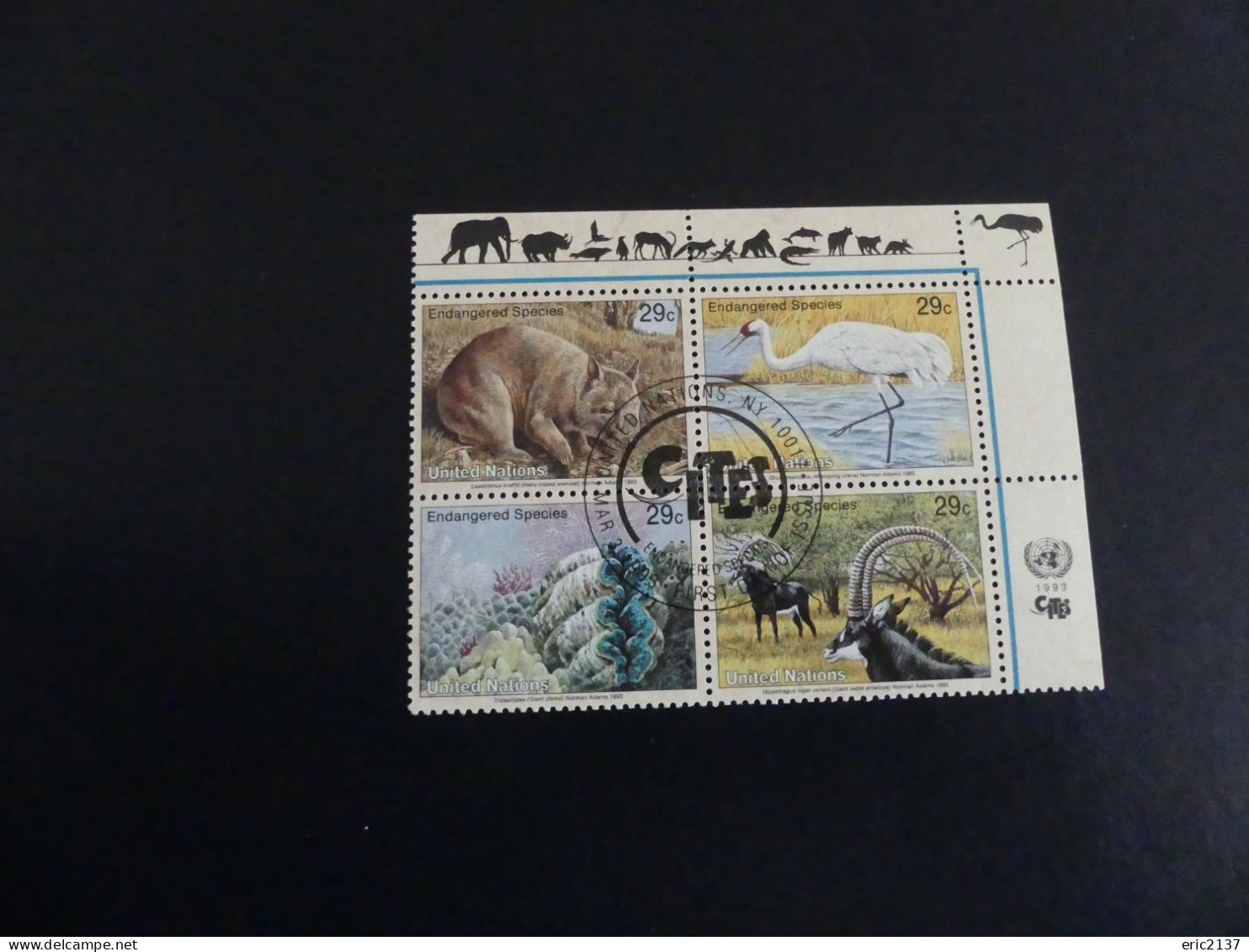 BEAU BLOC DE 4 TP 628 A 631...ANIMAUX (cote 4.80 Euros) - Used Stamps