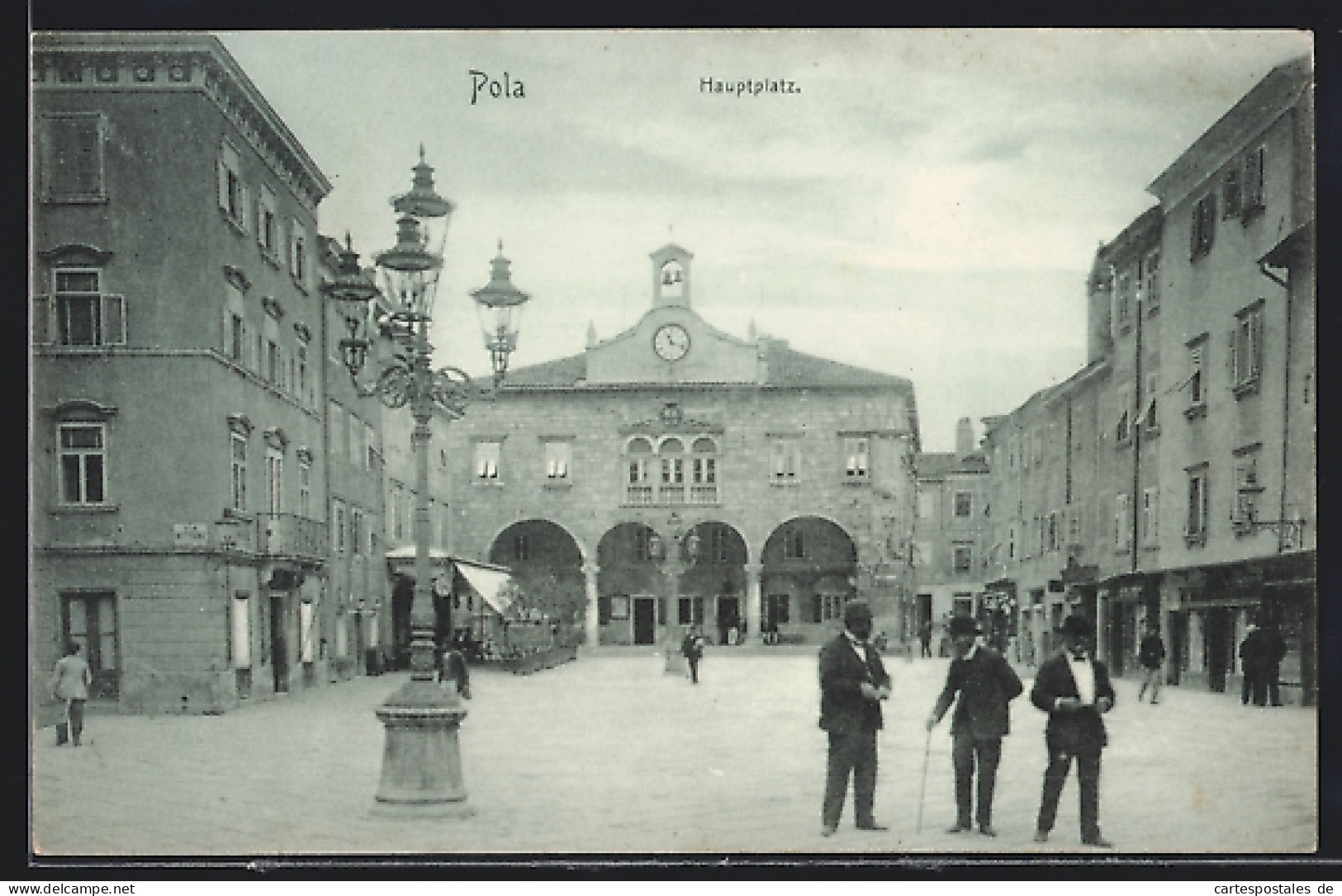 AK Pola, Hauptplatz Mit Rathaus  - Kroatië