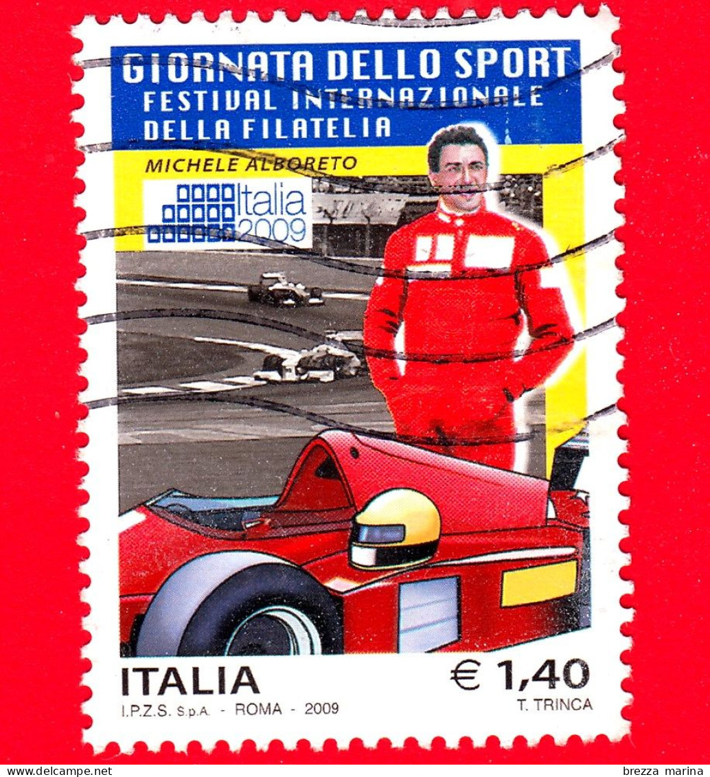 ITALIA  - Usato - 2009 - Giornata Dello Sport - Michele Alboreto, Pilota Automobilistico - 1,40 - 2001-10: Afgestempeld
