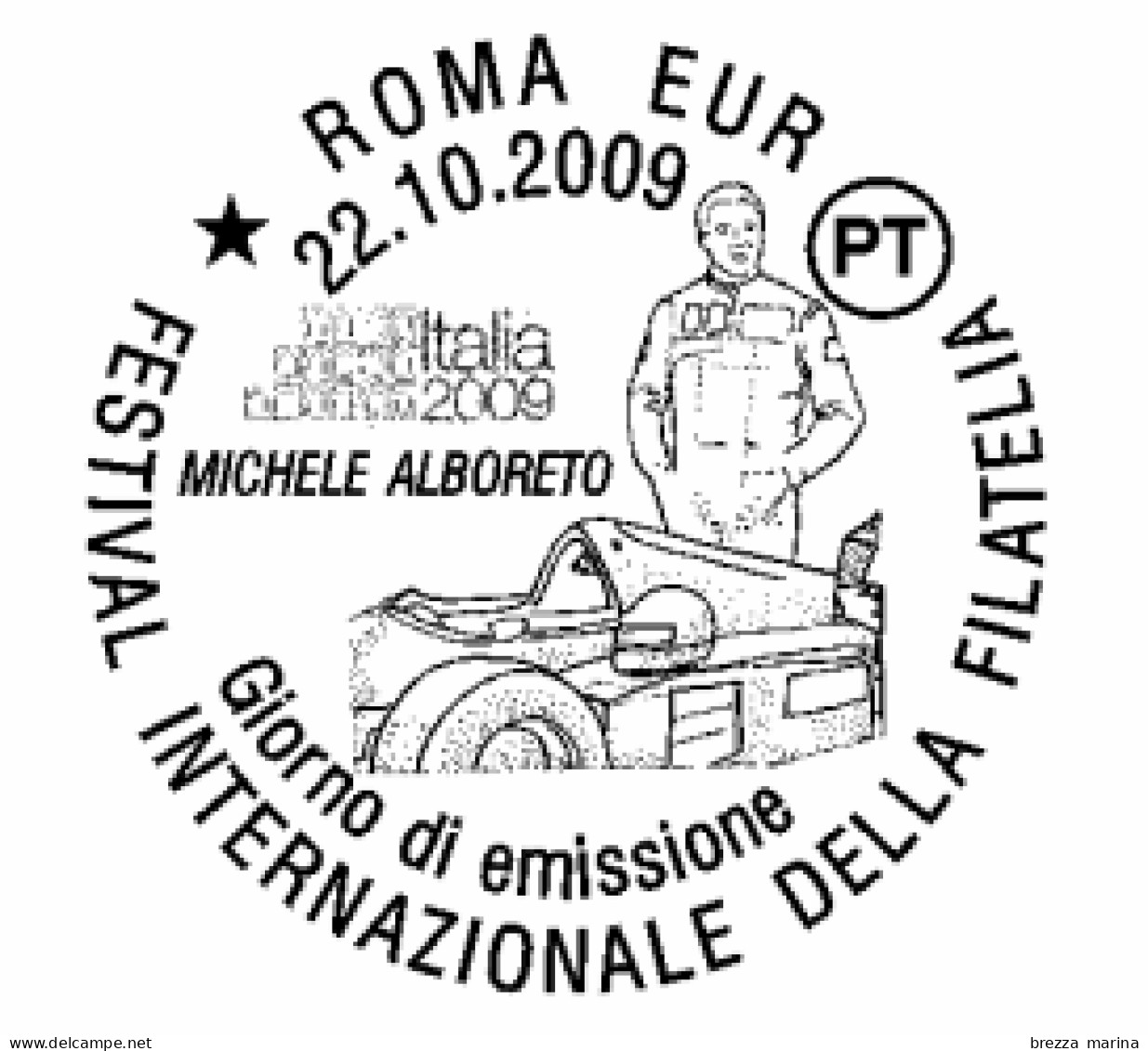 ITALIA  - Usato - 2009 - Giornata Dello Sport - Michele Alboreto, Pilota Automobilistico - 1,40 - 2001-10: Afgestempeld