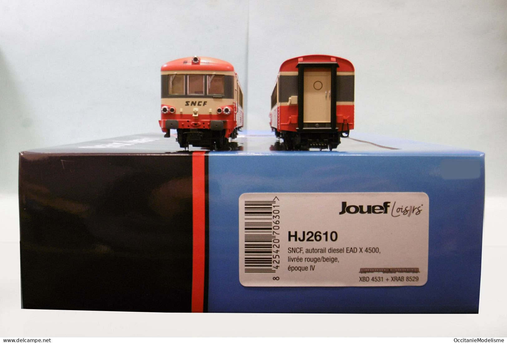 Jouef - Autorail EAD X4531 4500 SNCF rouge crème ép. VI réf. HJ2610 Neuf HO 1/87