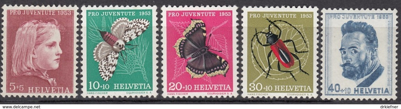 SCHWEIZ  588-592,  Postfrisch **, Pro Juventute 1953, Insekten - Ungebraucht