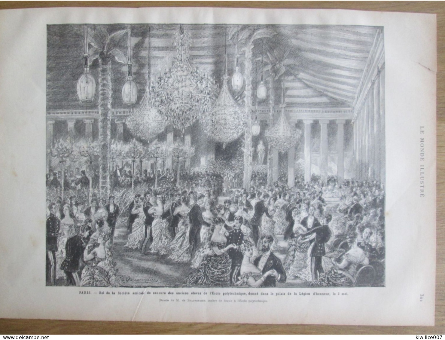 1884  PARIS ECOLE POLYTECHNIQUE Bal Des Anciens - Stiche & Gravuren