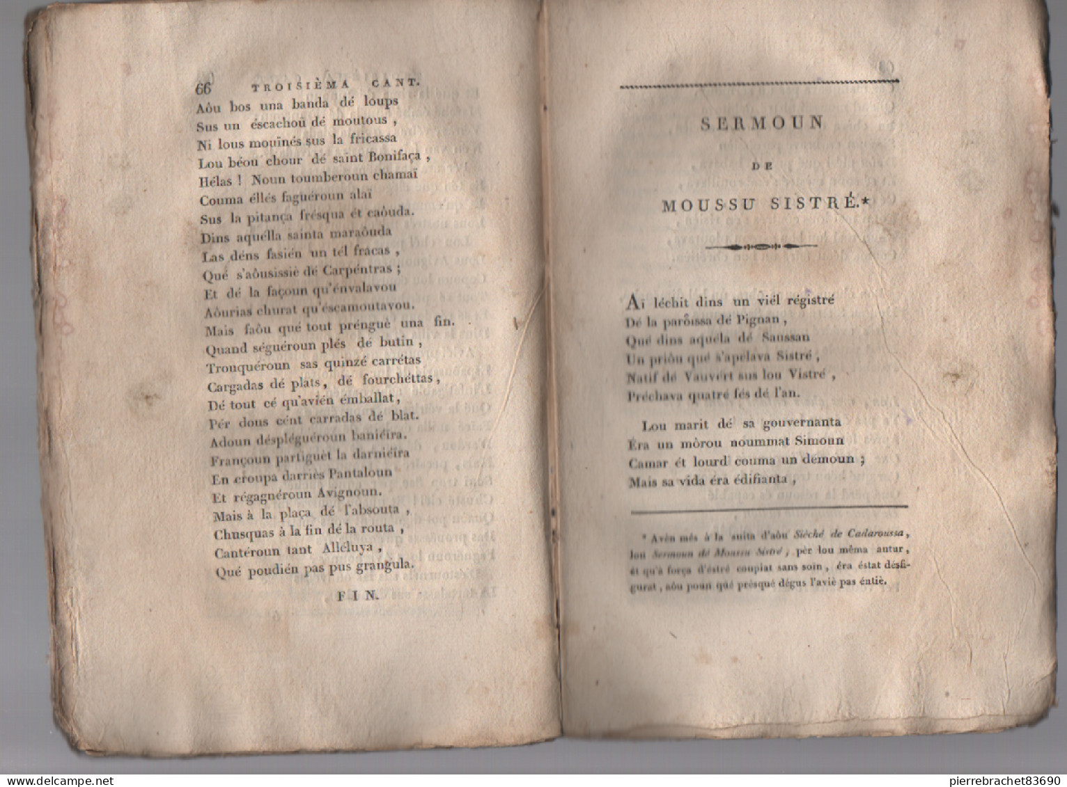 Lou Sieché Dé Cadaroussa. Pouèma Patois. Ségounda édition. Non Daté. XIX° Siècle. - Autres & Non Classés