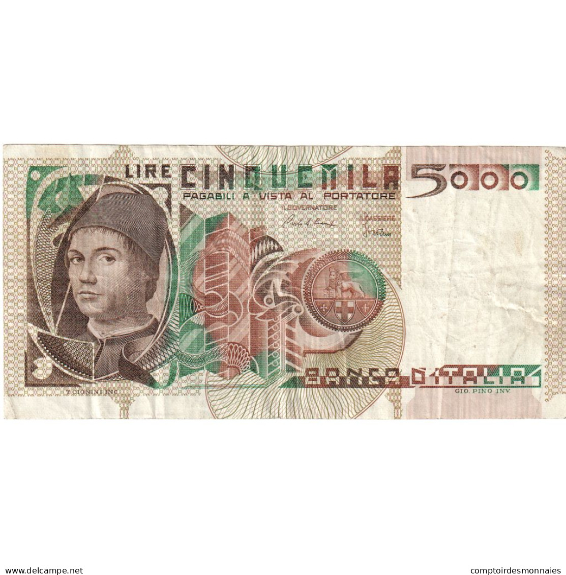 Italie, 5000 Lire, 1982, 1982-11-03, KM:105b, SUP - 5000 Lire