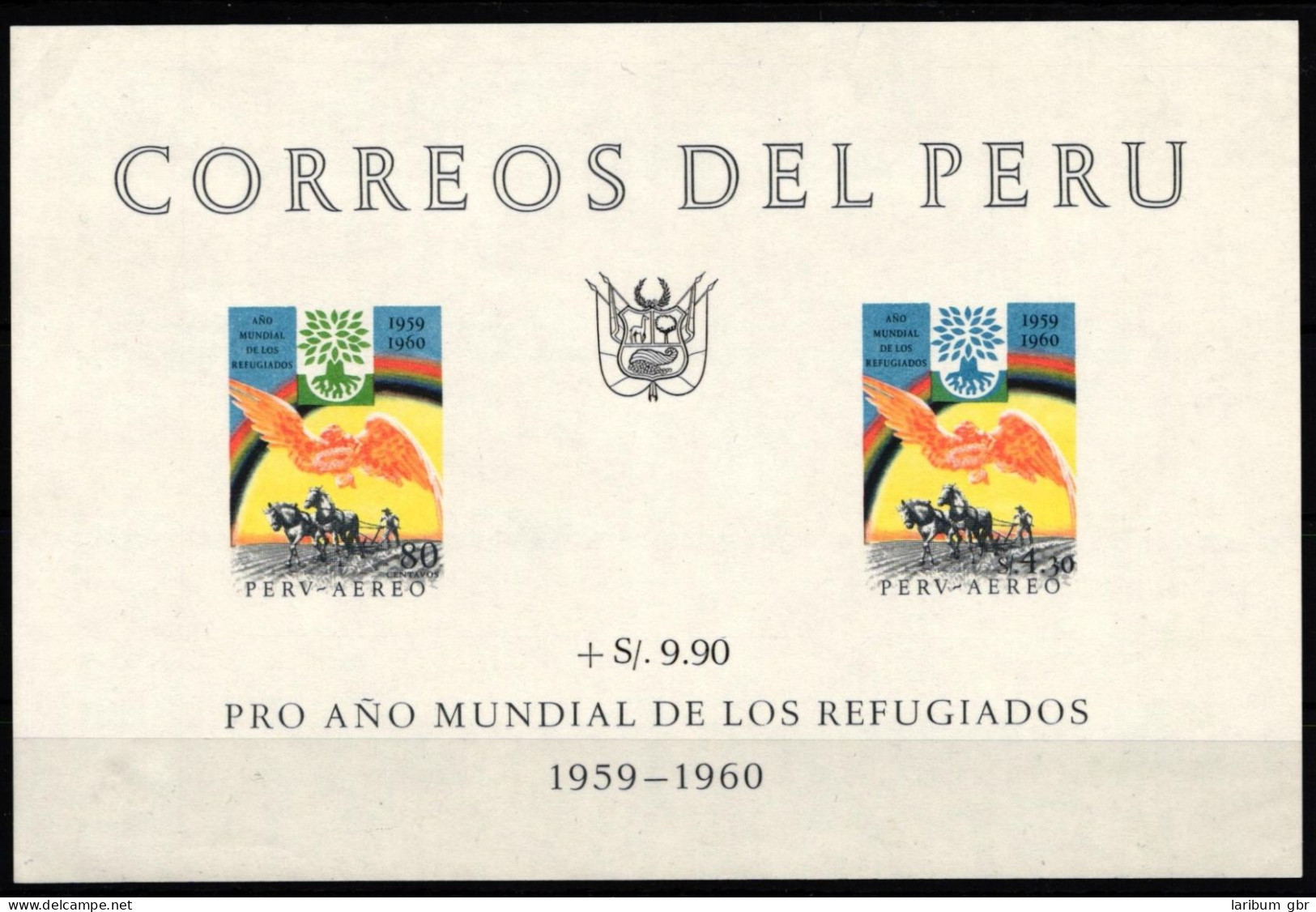 Peru Block 3 Postfrisch #HZ480 - Pérou
