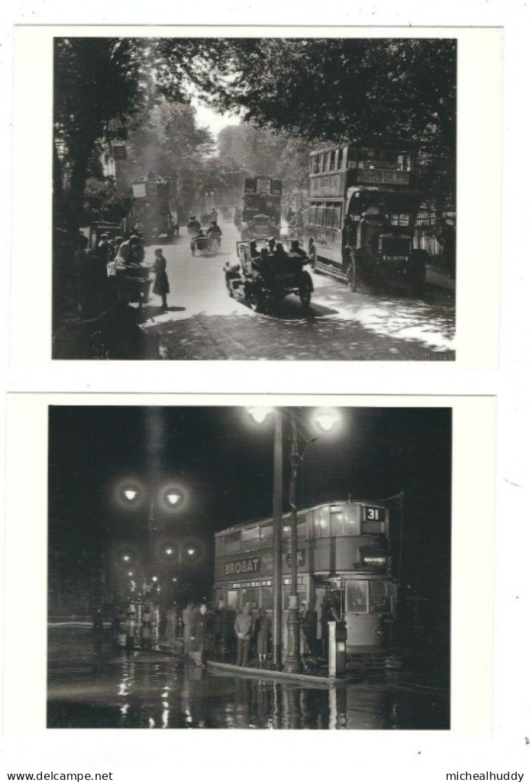 2   POSTCARDS PUBLISHED BY LONDON TRANSPORT MUSEUM   TRANSPORT SCENES - Buses & Coaches