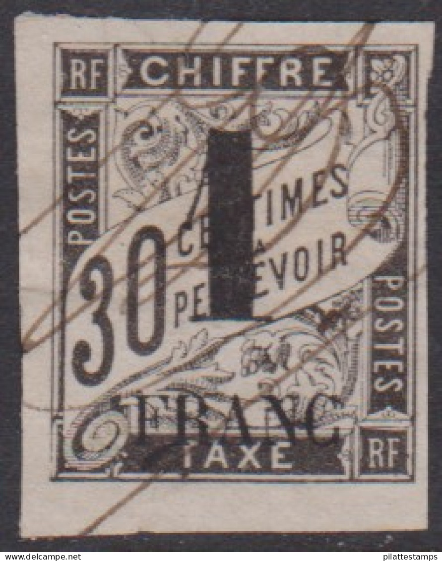 Cochinchine Fiscal 1 Franc Sur 30 Centimes Obl - Sonstige & Ohne Zuordnung