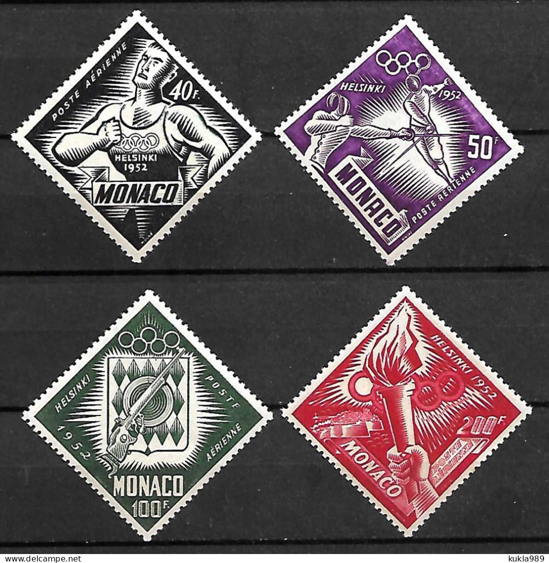 MONACO STAMPS 1953 , Sc.#C36-C39, MNH - Unused Stamps