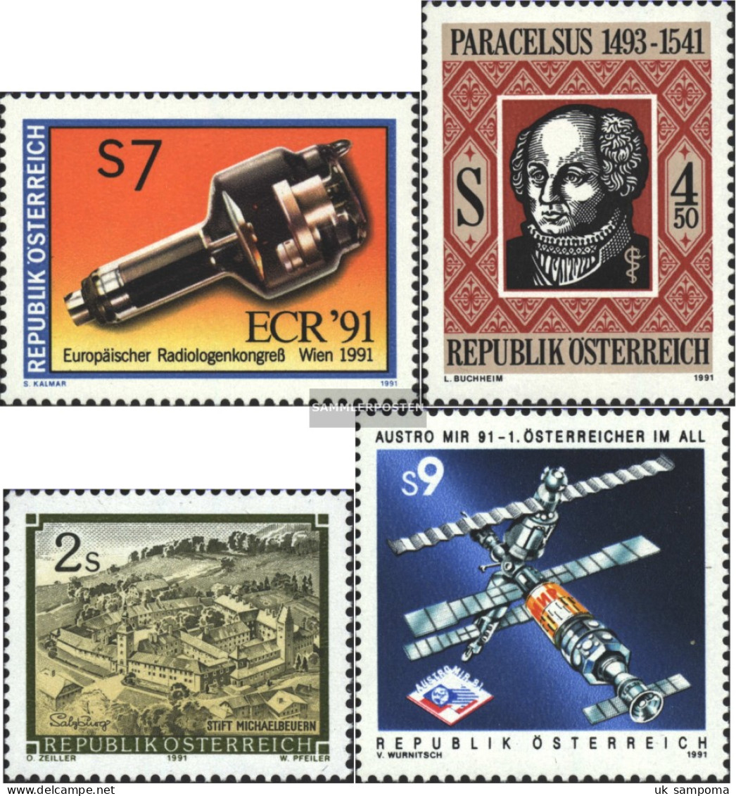 Austria 2037,2038,2039,2040 (complete.issue) Unmounted Mint / Never Hinged 1991 Radiologie, ParacelsUs, Space U - Ongebruikt