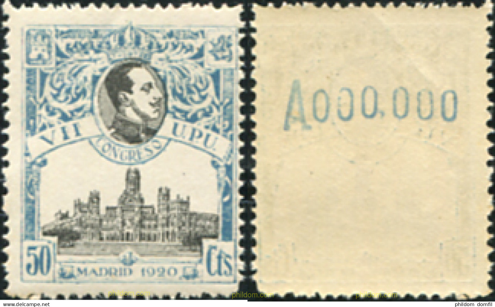 730245 MNH ESPAÑA 1920 7 CONGRESO DE LA UPU - Unused Stamps