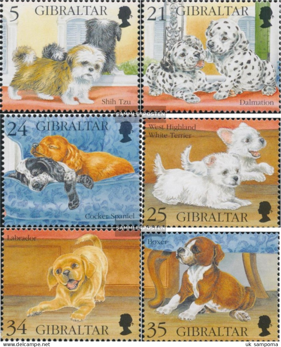 Gibraltar 749-754 (complete Issue) Unmounted Mint / Never Hinged 1996 Puppies - Gibraltar
