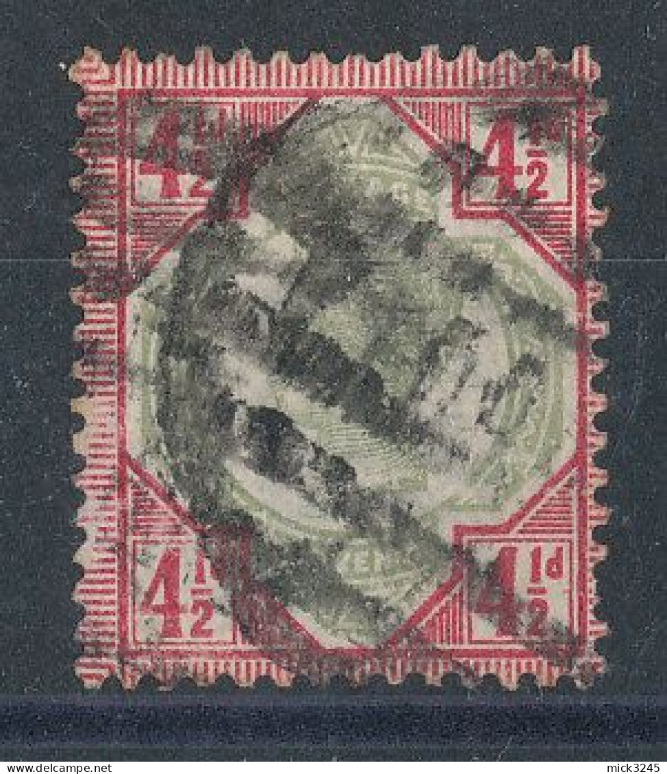 GB  N°98 Victoria 4,5p Rouge Et Vert De 1887-1900 - Used Stamps