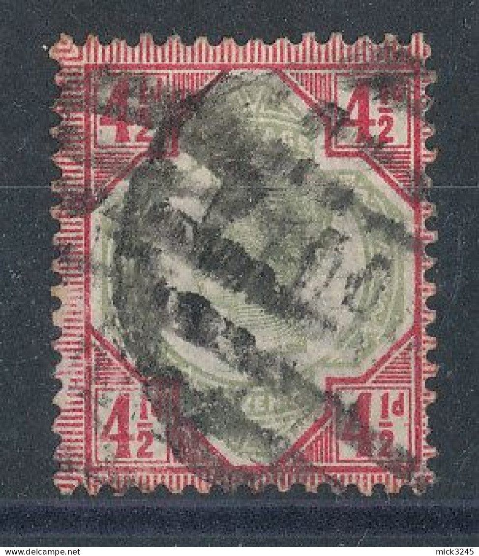 GB  N°98 Victoria 4,5p Rouge Et Vert De 1887-1900 - Usados