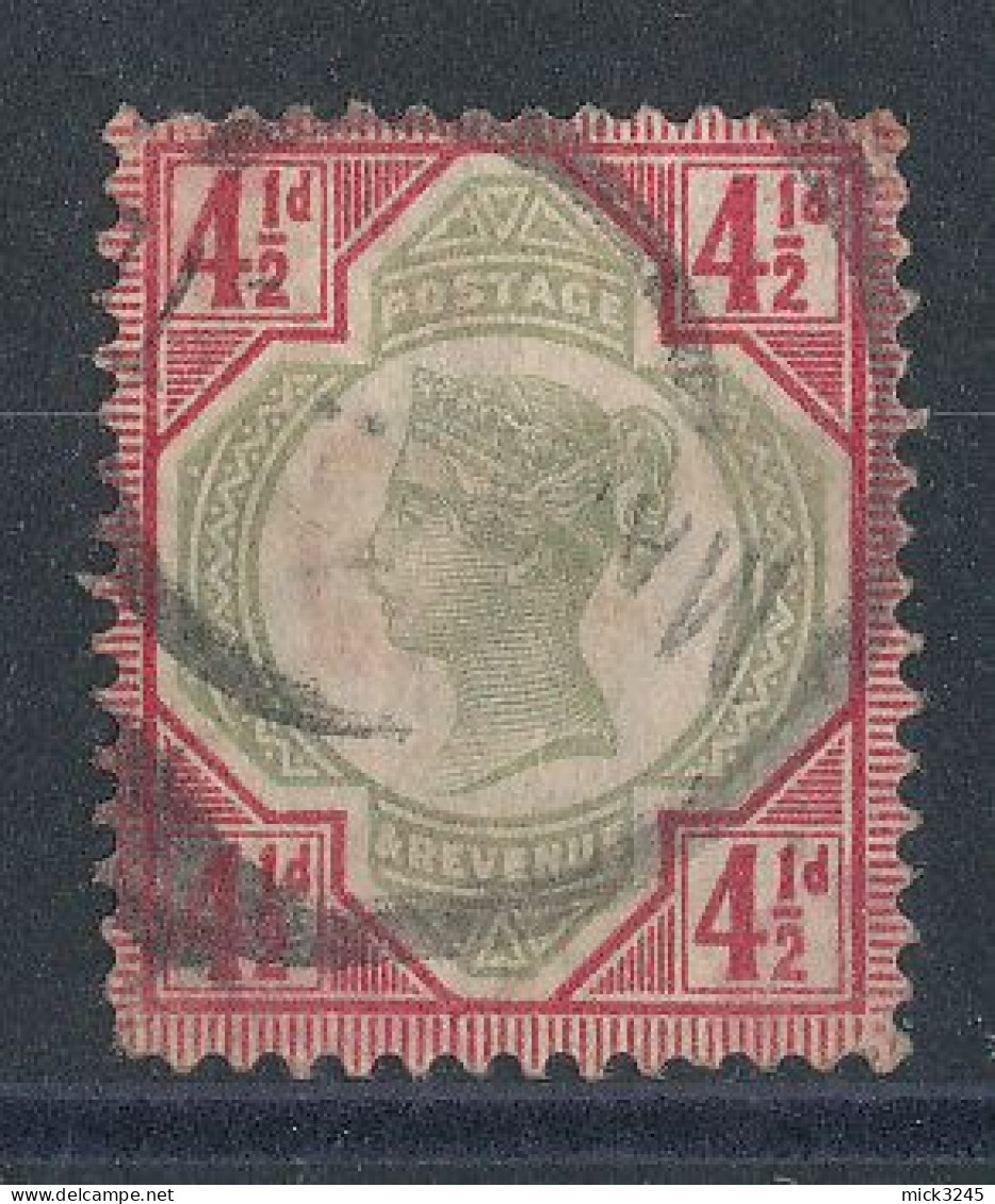 GB  N°98 Victoria 4,5p Rouge Et Vert De 1887-1900 - Gebraucht