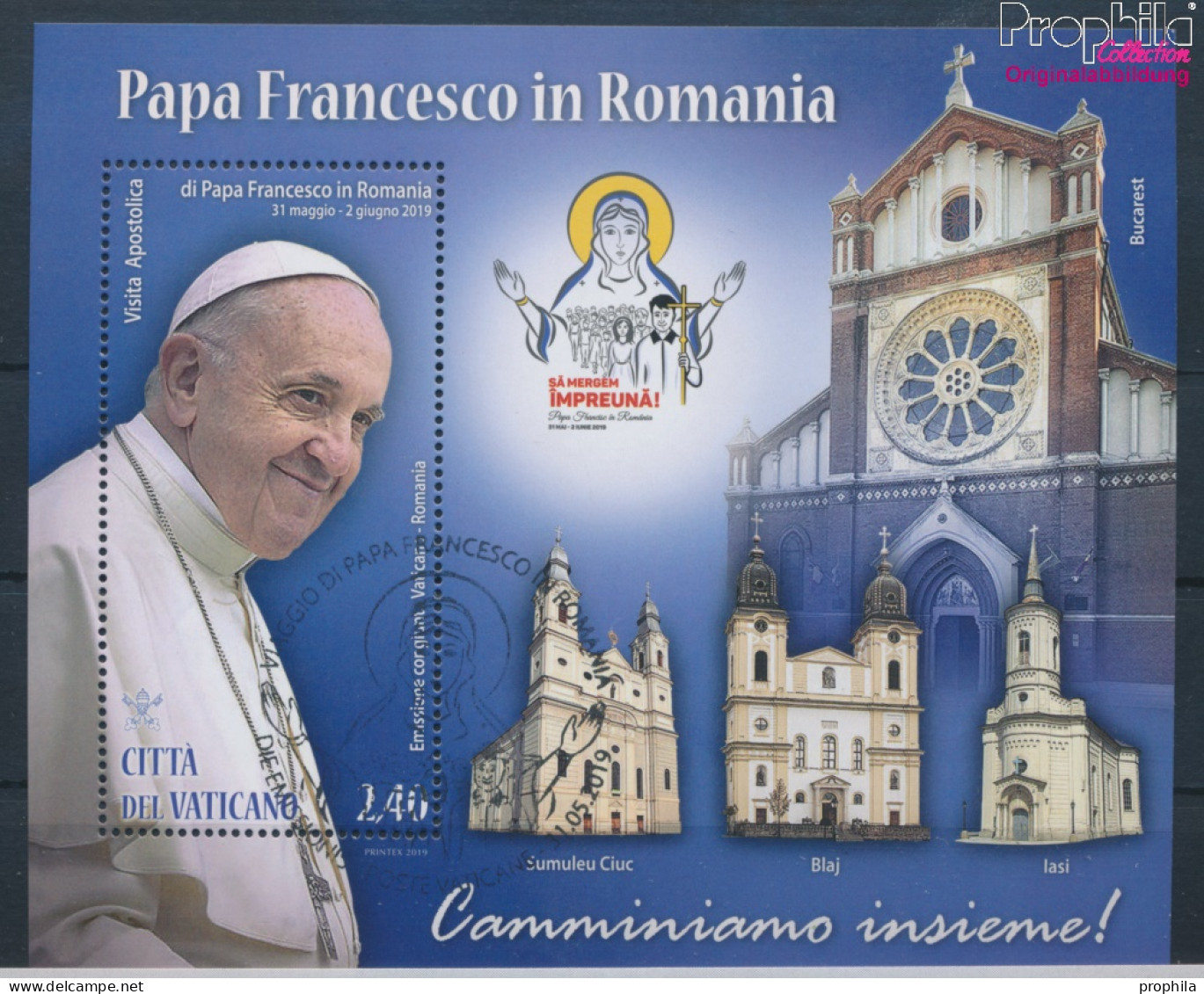 Vatikanstadt Block61 (kompl.Ausg.) Gestempelt 2019 Papst Franziskus In Rumänien (10405914 - Usados