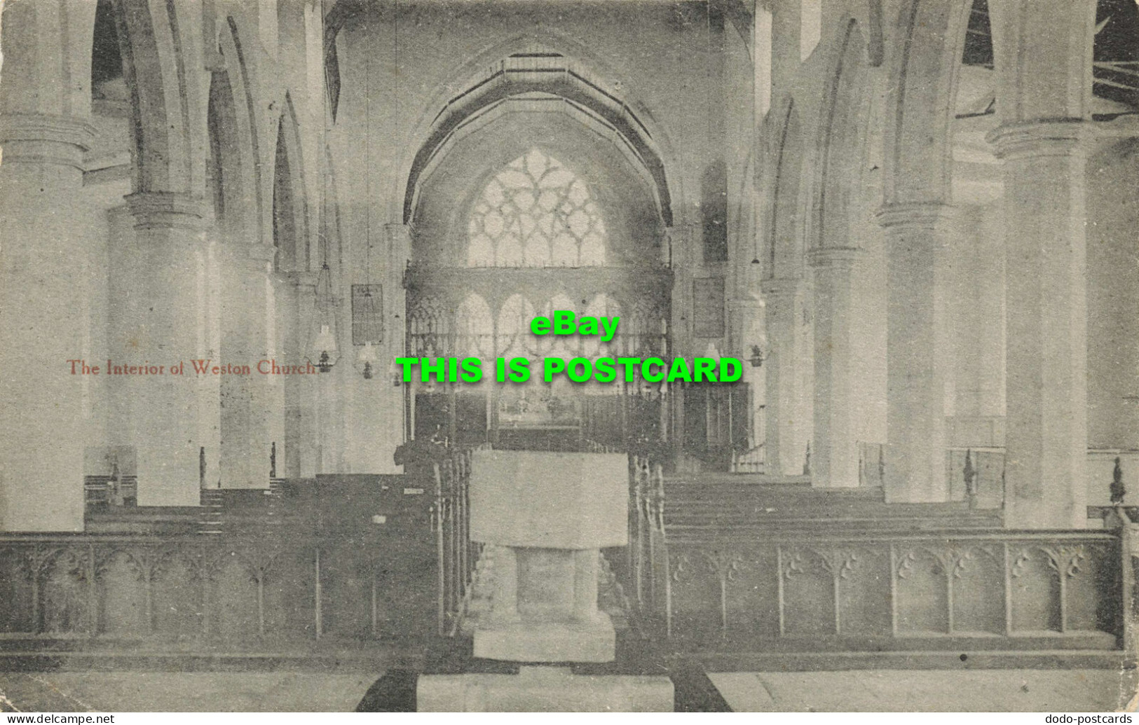 R592508 Interior Of Weston Church. F. L. Coleman. 1907 - Monde