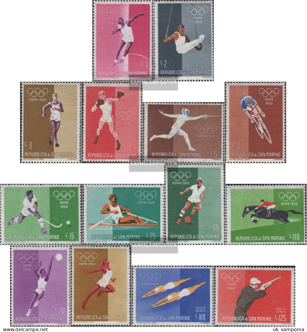 San Marino 645-658 (complete Issue) Unmounted Mint / Never Hinged 1960 Summer Olympics - Ongebruikt