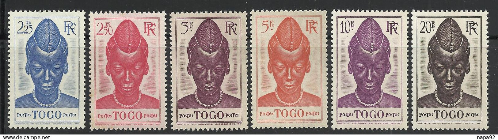 TOGO 1941 YT 202/207** - Ongebruikt