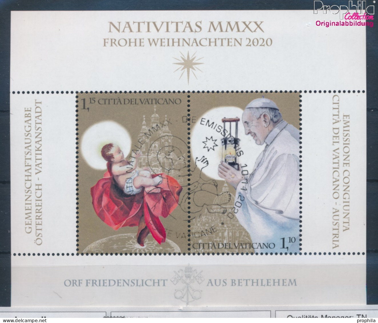 Vatikanstadt Block67 (kompl.Ausg.) Gestempelt 2020 Weihnachten (10405895 - Used Stamps