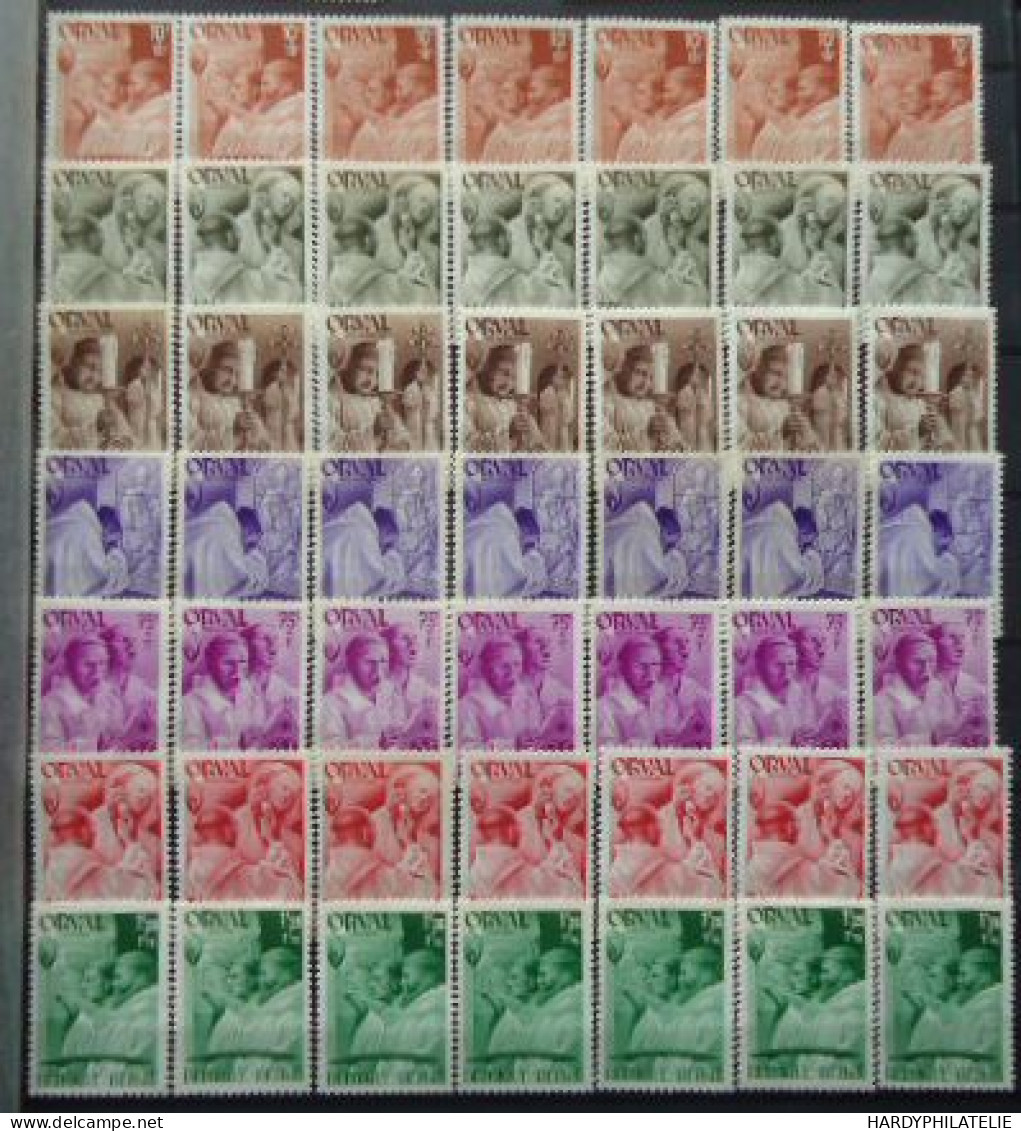 BELGIQUE N°556/567 7 Séries MNH** - Unused Stamps