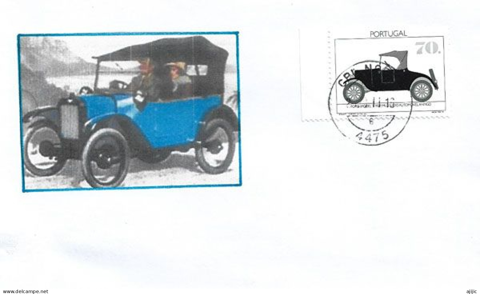 PORTUGAL. FORD MODEL T (1927)   Sur Lettre Portugal. - Auto's