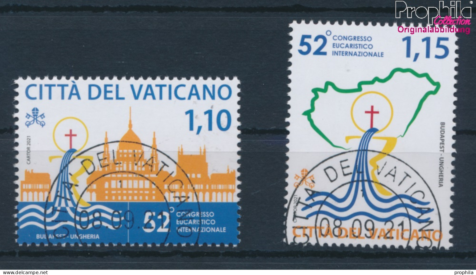 Vatikanstadt 2032-2033 (kompl.Ausg.) Gestempelt 2021 Eucharistischer Weltkongress (10405885 - Oblitérés