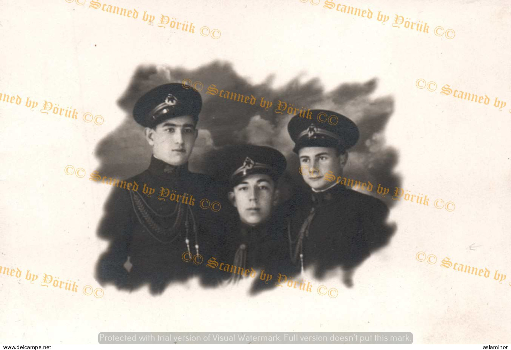 Three Cadets. Anonymous. Original. B/W. Photograph. 1930/40 [6x9 Cm.] - Europe