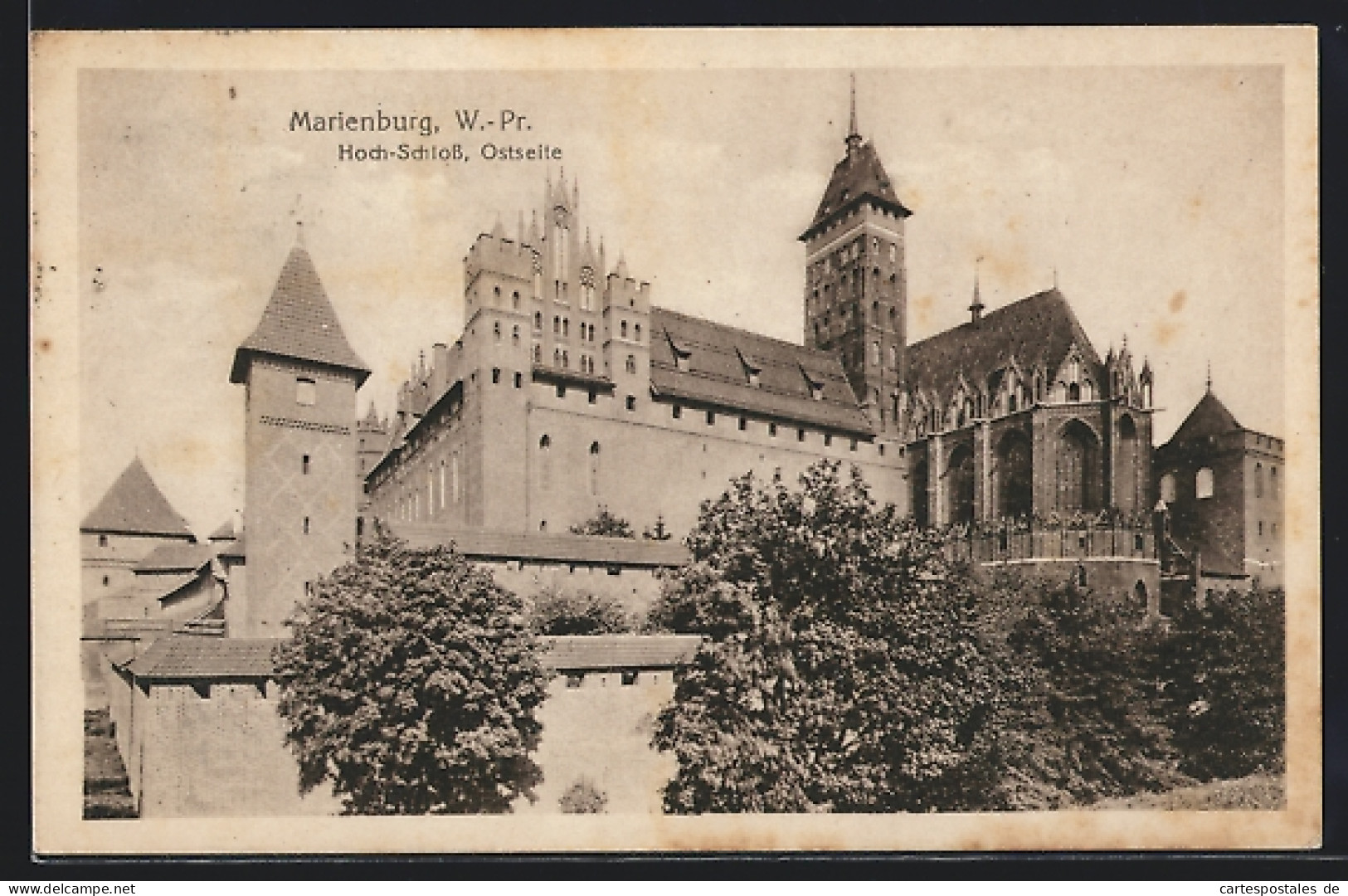 AK Marienburg, Ostseite Vom Hoch-Schloss  - Westpreussen