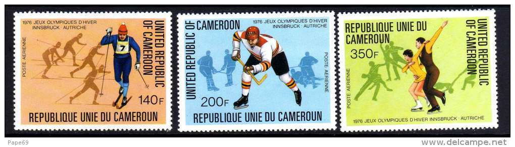 Cameroun  PA N° 272 / 74 XX  Jeux Olympiques D'hiver à Innsbruck. Les 3 Valeurs  Sans Charnière  TB - Camerun (1960-...)