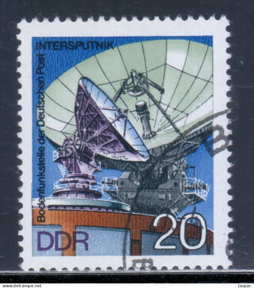 East Germany / DDR 1976 Mi# 2122 Used - Intersputnik / Post Office Radar Station / Space - Europe