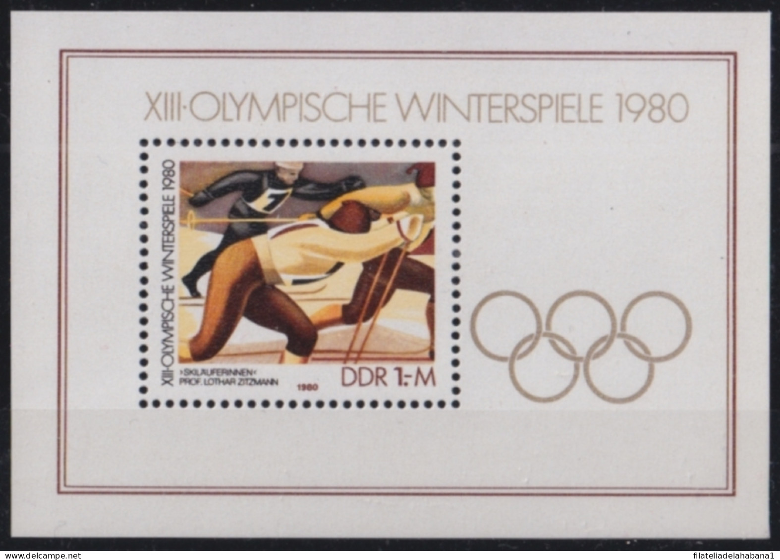F-EX50247 GERMANY DDR MNH 1980 WINTER OLYMPIC GAMES LAKE PLACID.  - Hiver 1980: Lake Placid