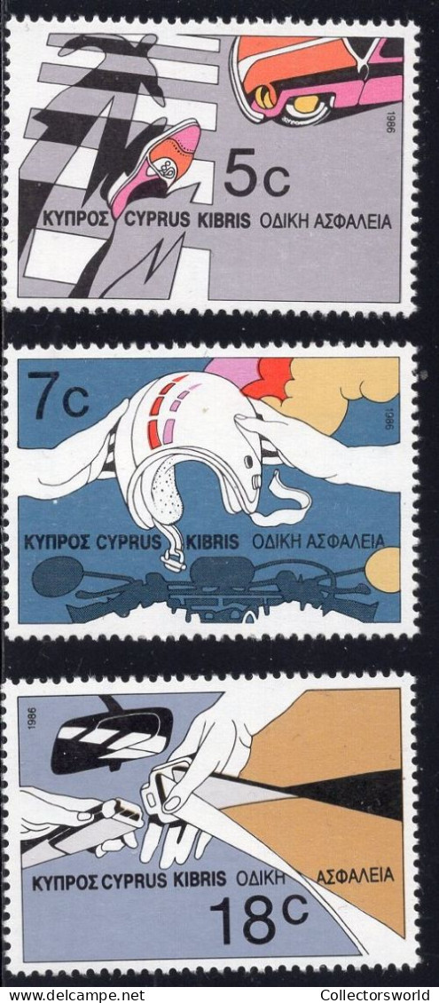 Cyprus 1986 Serie 3v Road Safety MNH - Unused Stamps