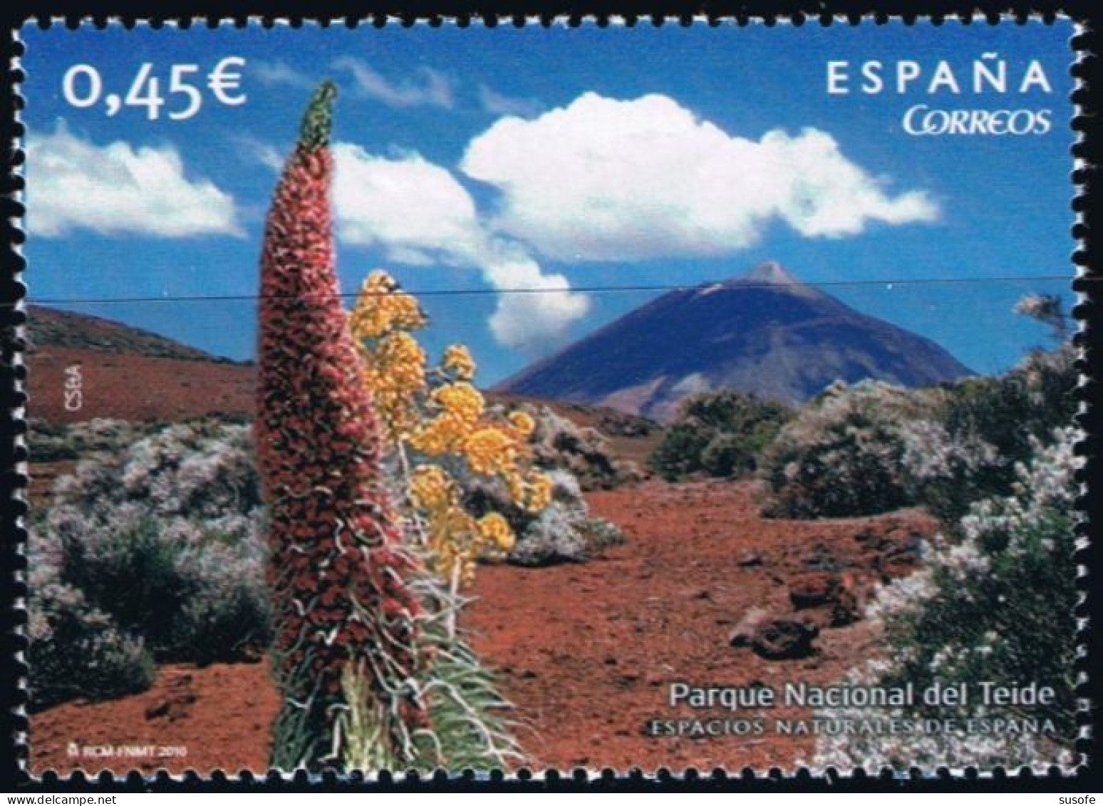 España 2010 Edifil 4590 Sello ** Espacios Naturales Parque Nacional Del Teide Tenerife Paisaje Patrimonio Mundial UNESCO - Nuovi