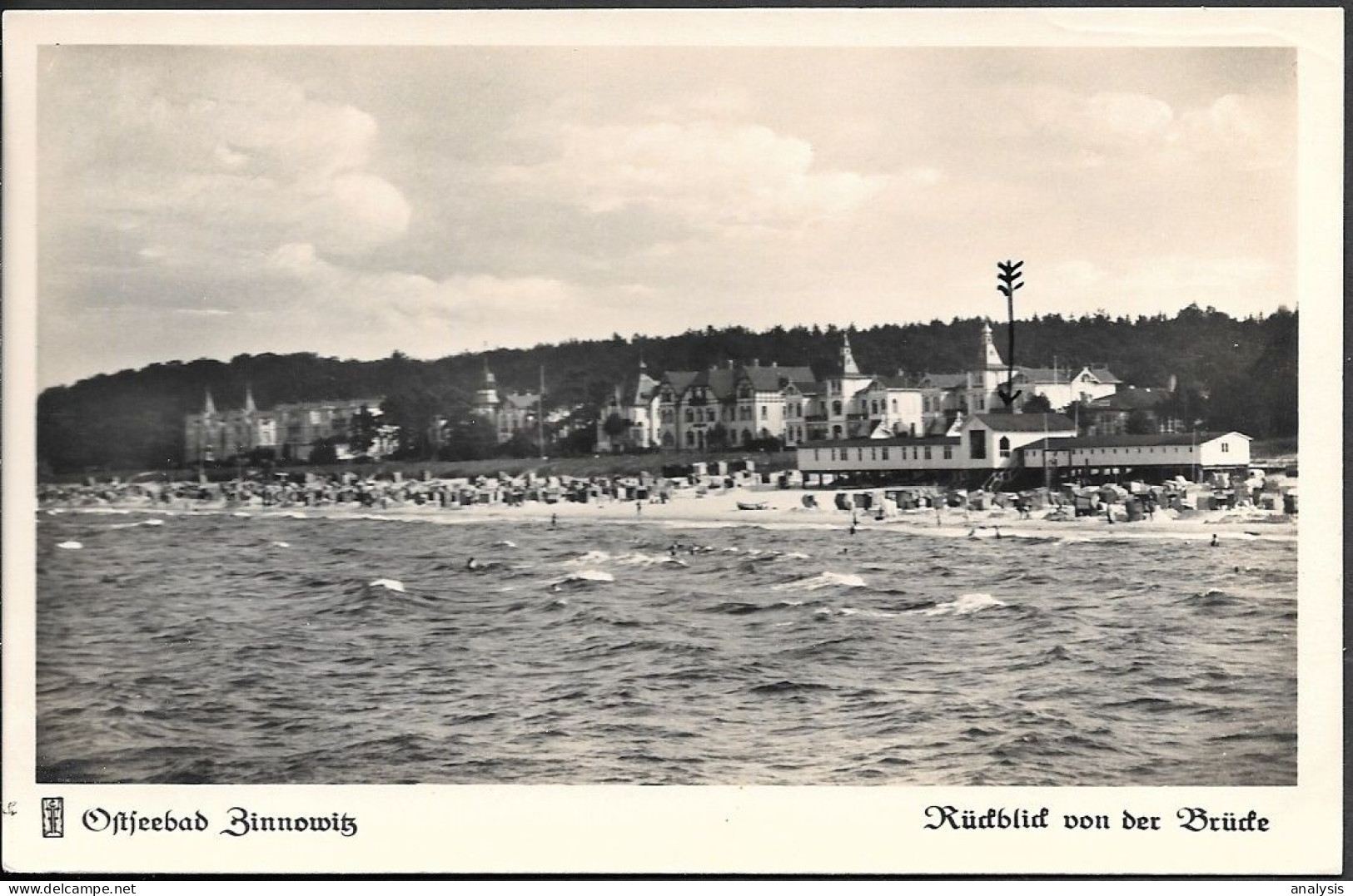 Germany Usedom Island Zinnowitz View From Bridge Old Real Photo PC 1940 Mailed - Zinnowitz