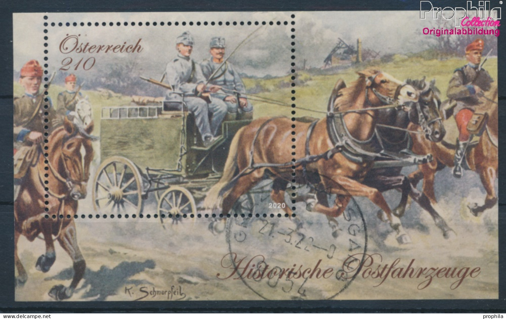 Österreich Block117 (kompl.Ausg.) Gestempelt 2020 Historische Postfahrzeuge (10404980 - Used Stamps